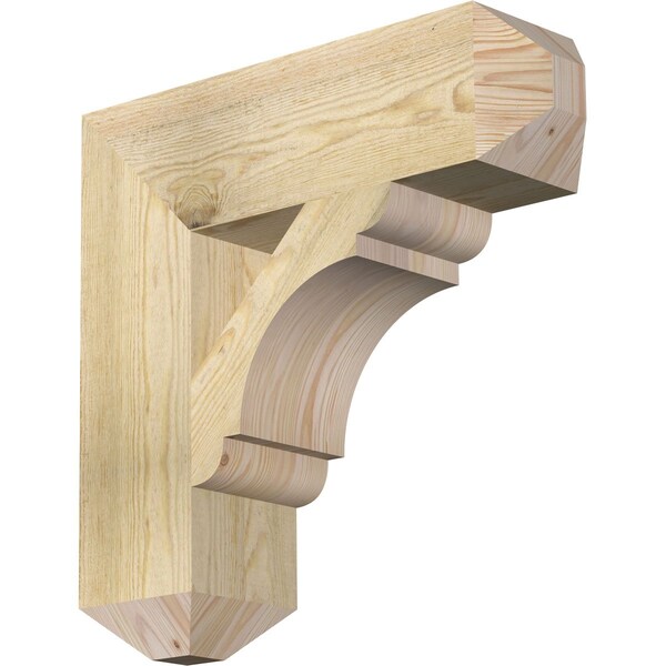 Ekena Millwork Olympic Craftsman Rough Sawn Bracket, Douglas Fir, 6"W x 22"D x 22"H BKT06X22X22OLY04RDF - main
